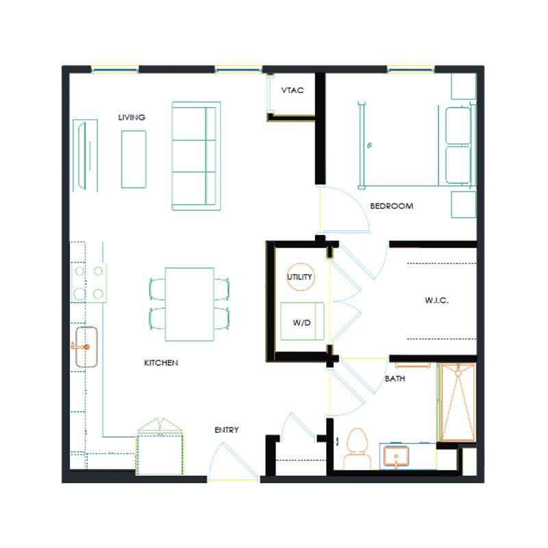 Medley – One Bedroom One Bathroom A1