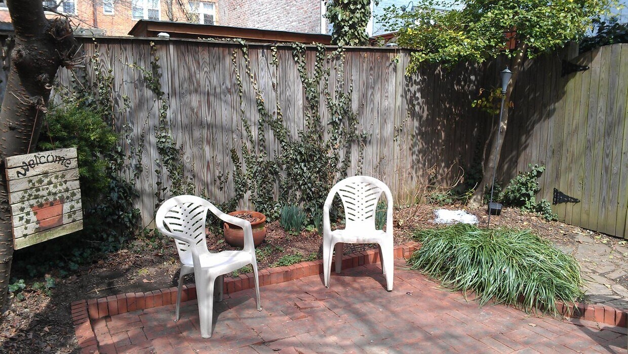 Large, private brick patio - 1523 26th St NW