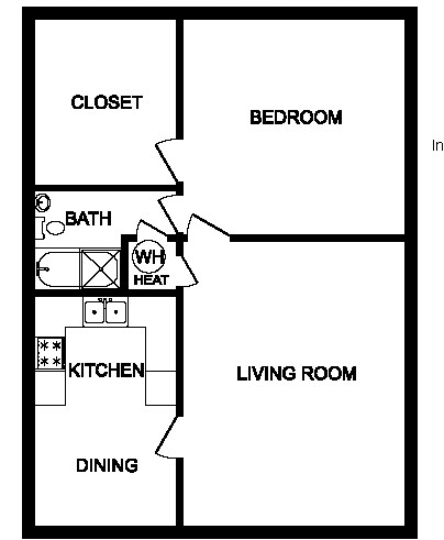 1HAB/1BA - Ivory Lane Apts.