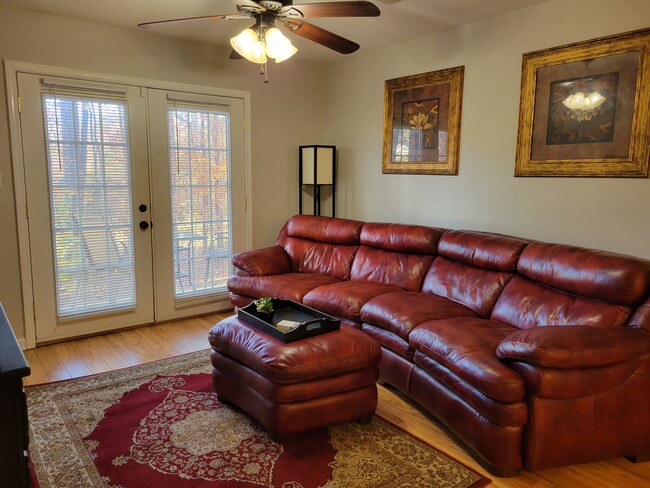 Living Room with french doors to patio - 435 Haltiwanger Rd