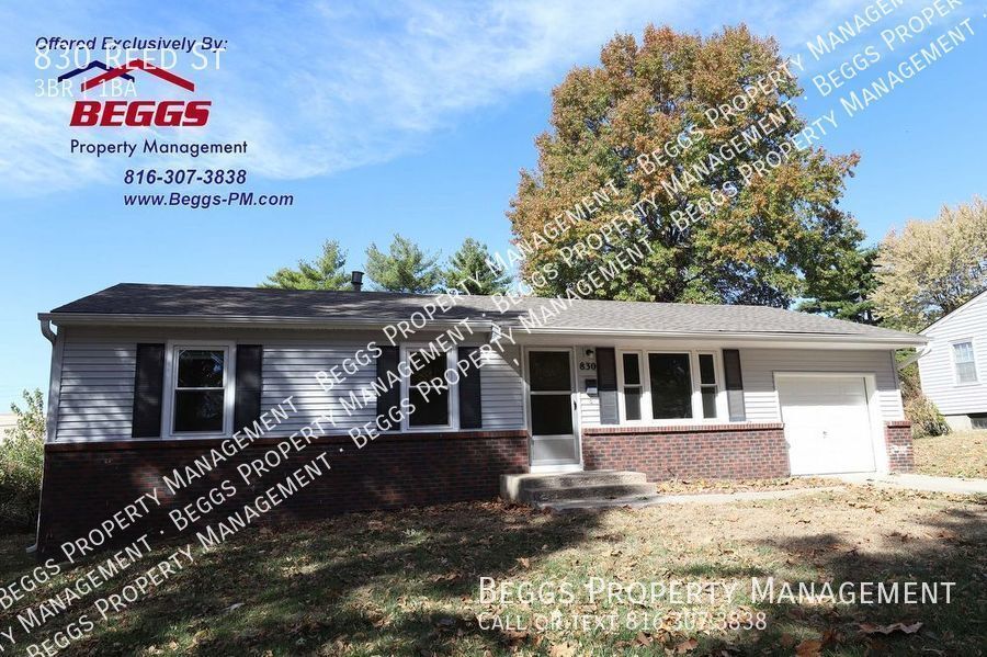 830 Reed, Liberty, MO 3BR/1 BA Single Fami... House Rental in Liberty