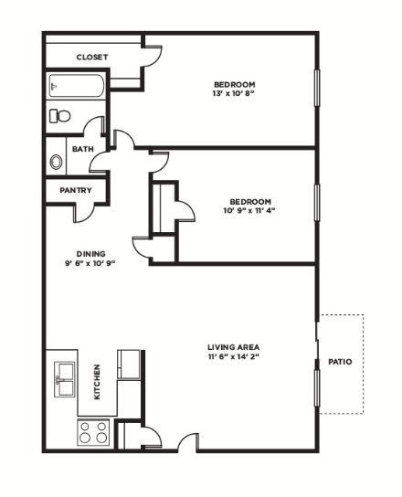 2-1B 82 metros cuadrados.JPG - Sedona Ranch Apartments