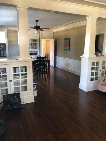 Beautiful hardwood floors and built in cabinets and shelves - 1604 Eastmoreland Ave