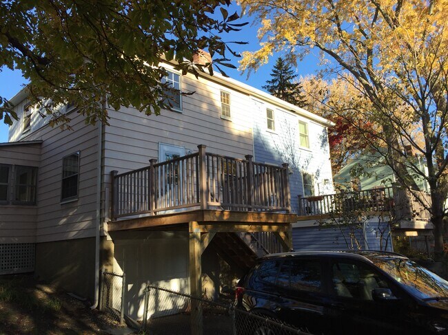 deck and side yard, garage under - 65 Fremont St