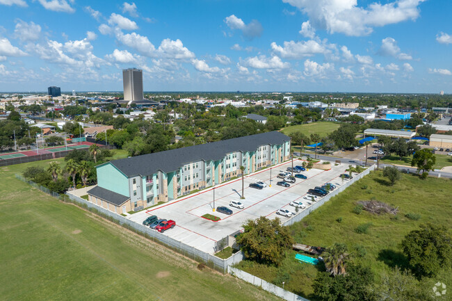 Vista aérea contextual del sur - Dallas Apartments