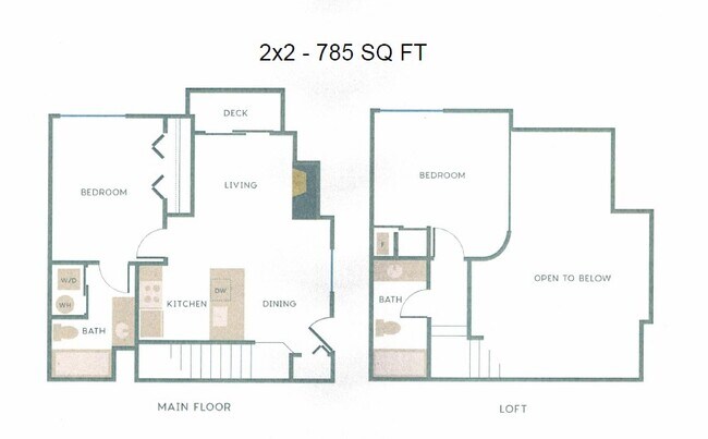 2x2 - 785 pies cuadrados - Astral Apartments