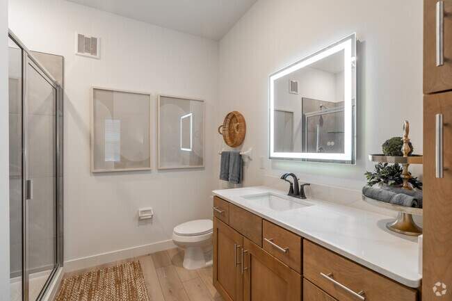 B1 2BR, 2BA - 1123SF - Primary Bathroom - Grays Creek Apartments
