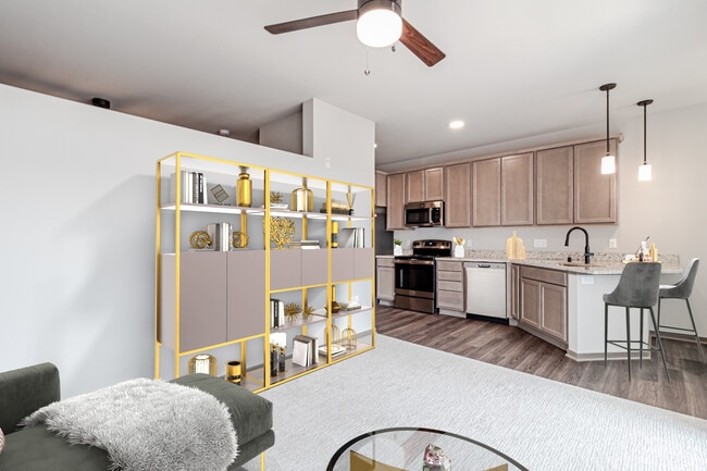 Nova- Living Area & Kitchen - The Preserve at Prairie Lakes