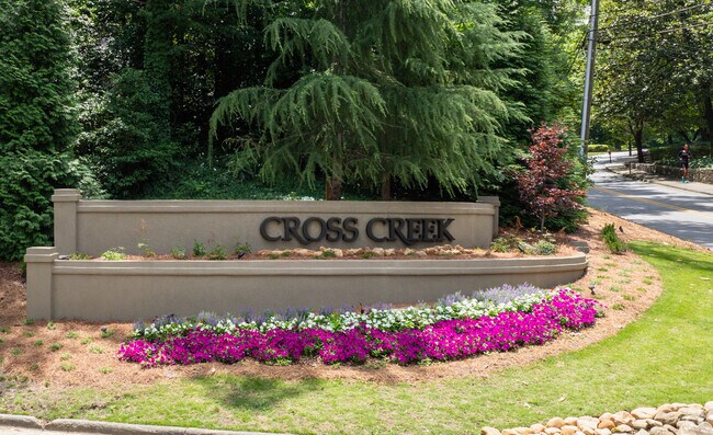 The Cross Creek sign welcomes residents and visitors.