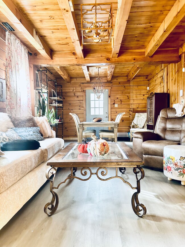 Lovelly living room and dining area with newly constructed laminate floors - 93 Shepard Ave