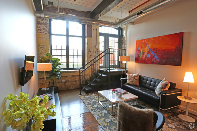 2BR, 2BA - 1232 SF - Living Room - Germantown Mill Lofts