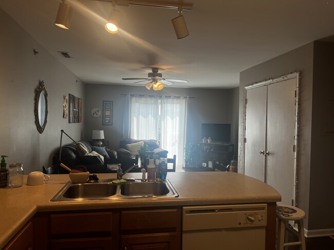 Open concept living area with storage closet - 1366 Hunters Rd