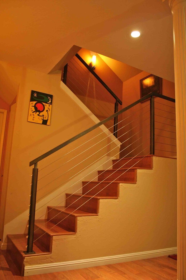 Stairway, Metallic w/steel roping - 670 San Antonio Rd