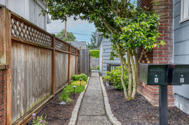 Gated pathway to Unit B - 311 W 29th St.