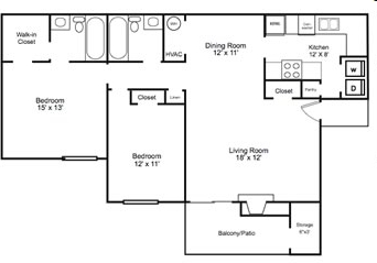 2HAB/2BA - The Mark Apartments