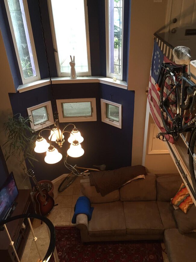 living room from street level - 1532 8th St NW