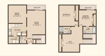 2BR Townhouse w/Den LG