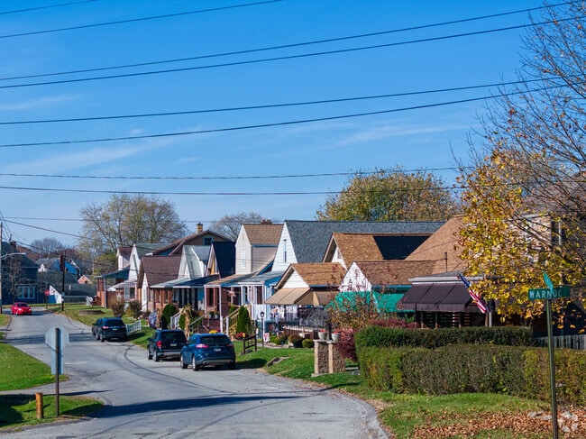 Older but well-maintained homes line the streets of Aliquippa.