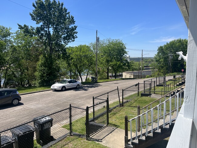 Dead end street overlooking the Dan River , YMCA, River Front Park, White Mill, and Historic Downto, - 110 Front St