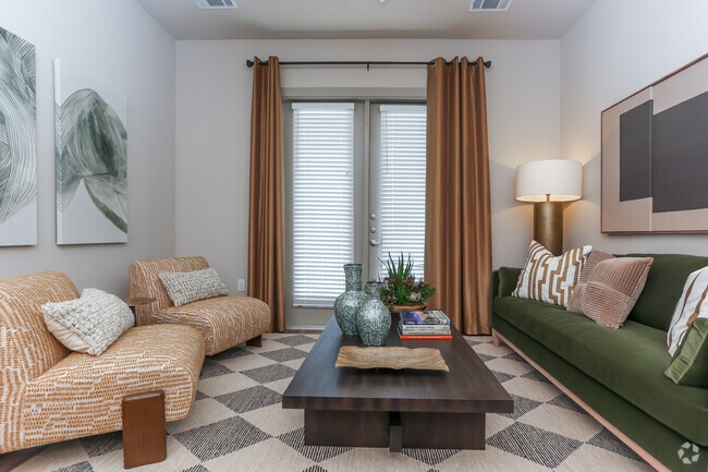 2BR, 2BA - 1028SF - B1 - Living Room - One90 Frankford