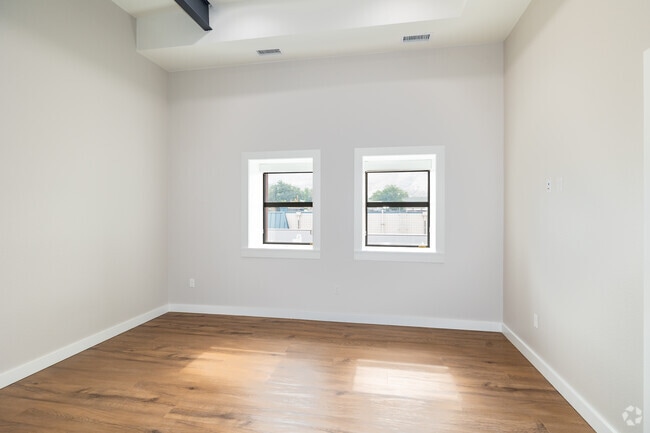 3BR, 2BA - 887SF - The Golden Hour Loft - Living Room - The Avenue Lofts Golden