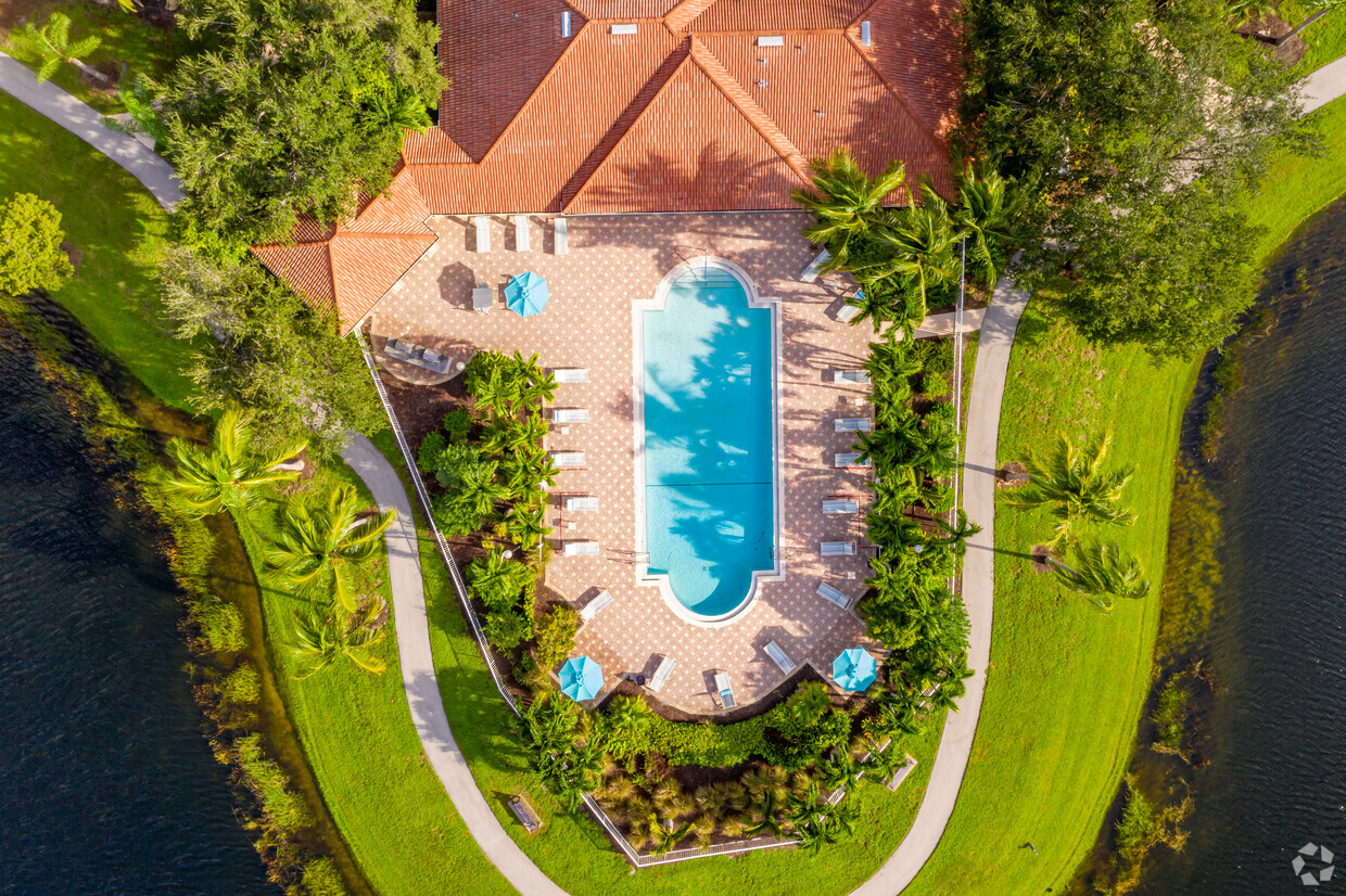 Aerial Pool View - Bay Breeze Villas