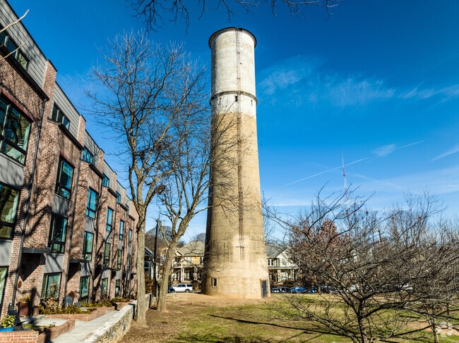 The Historic Old Fourth Ward Tower is a large landmark.