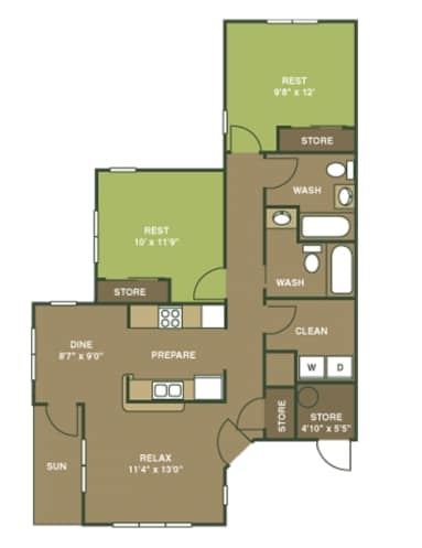 The Archean (M) - Overlooke at Simms Creek Apartments