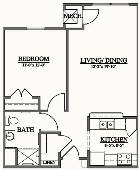 1HAB/1BA - Cranbrook Terrace - Senior Community