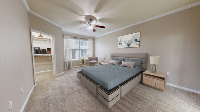 Spacious Bedroom with Large Window - Sixteen50 at Lake Ray Hubbard Apartments