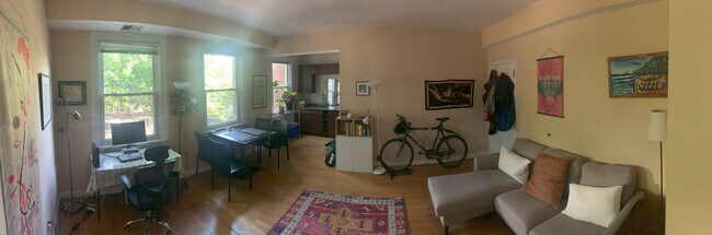 Enjoy bright third-story views of the tree canopies while teleworking or enjoying a meal - 1615 Kenyon Street Northwest