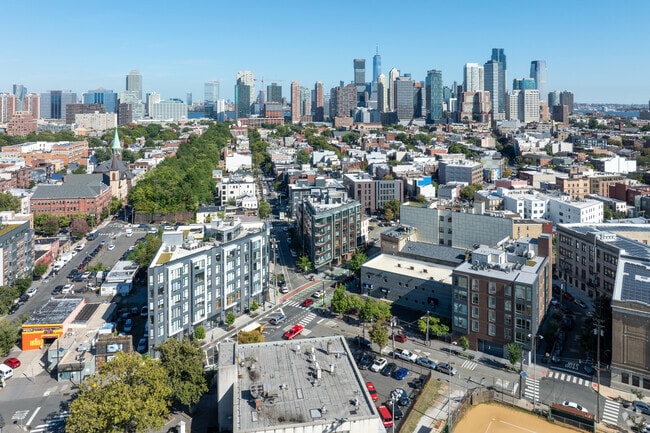 Aerial with City in Background - 338 Newark Ave