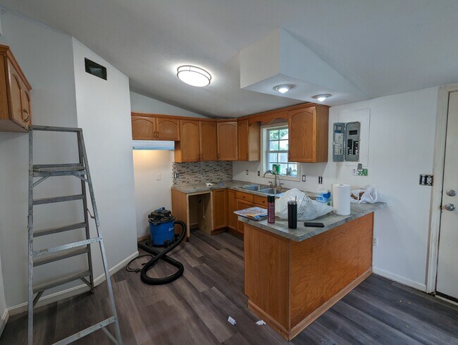 Kitchen, missing a dishwasher, oven, and fridge - 110 Emily Ave