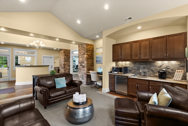 Entry way of Tudor Village offices - Tudor Village at the Mall Apartments
