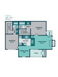 2 Bed 2 Bath B2 - 975sqft - MARINA