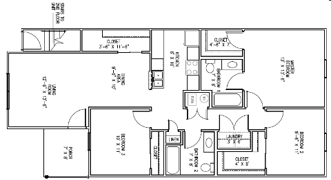 3BR/2BA - Dixon River Apartments