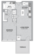 1 Bed 1 Bath-A1.3-T