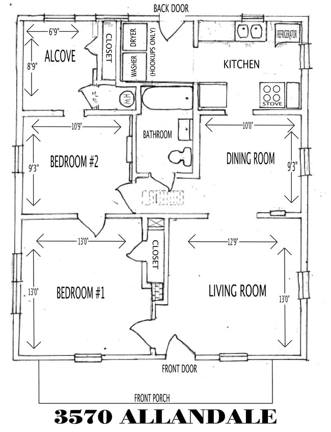 924 Sq. Feet - 3570 Allandale Ln House