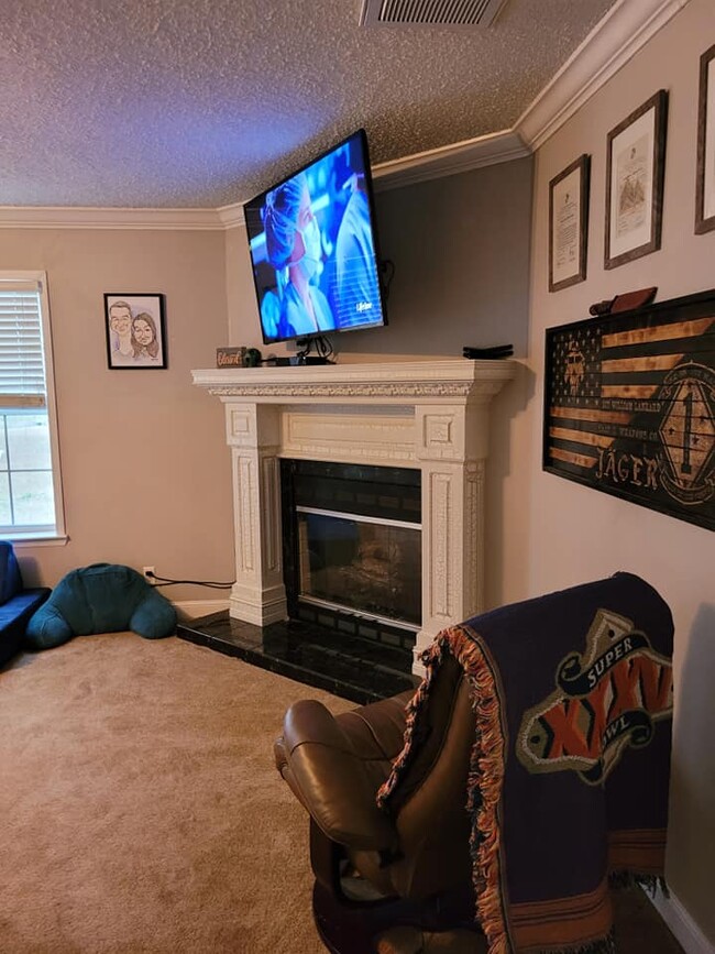 Living room fireplace - 495 Crooked Run Rd