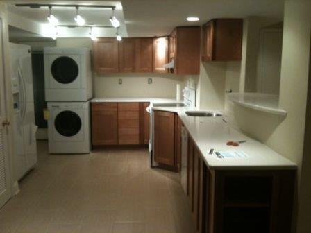 Kitchen, partial view 1 - w/work desk-breakfast bar, front view - 1828 9th Street, NW