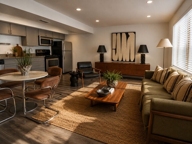 1BR, 1BA, Living Room / Kitchen Area - The 700