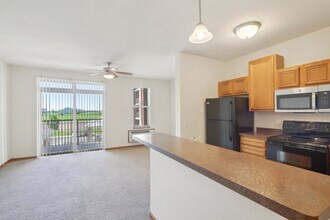 Columbia- Kitchen & Living Area - Iron Gate