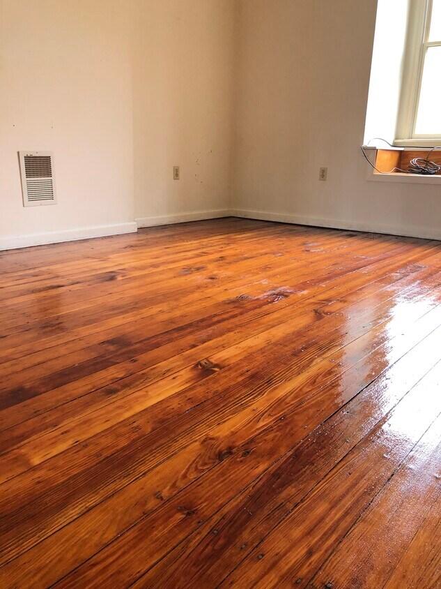 Refinished red pine flooring - 236 Sumac St