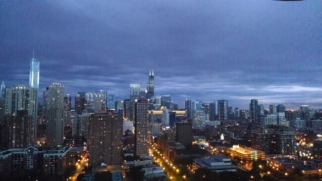Evening view from balcony - 111 W Maple St