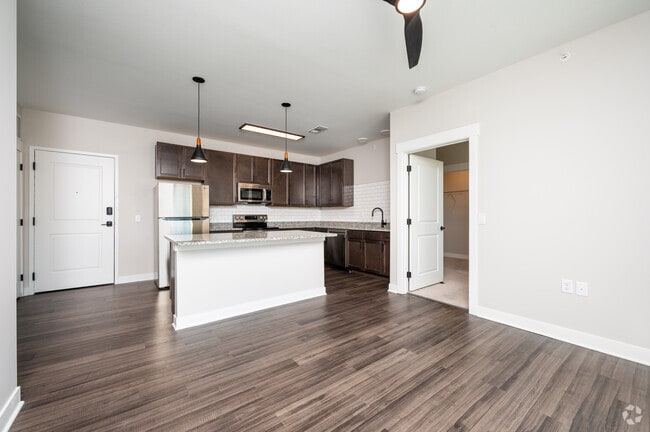 3BR, 2.5BA - 1,034SF - Living Room/Kitchen - 451 Lebanon Apartments
