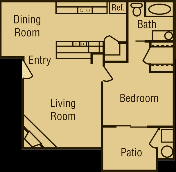 1 Bedroom/1 Bathroom - Heritage Oaks Apartments