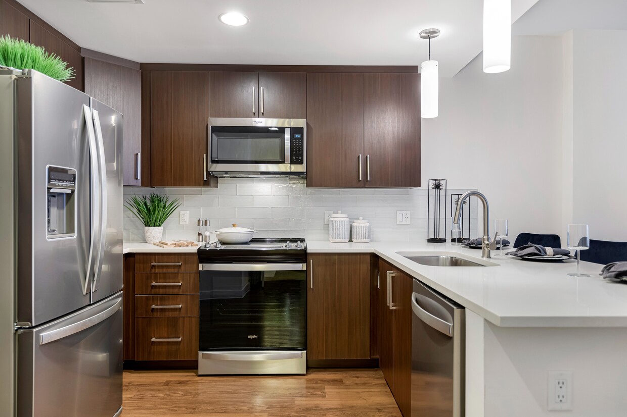 1BR, 1BA - A1 - Kitchen - The Mark at Cityscape