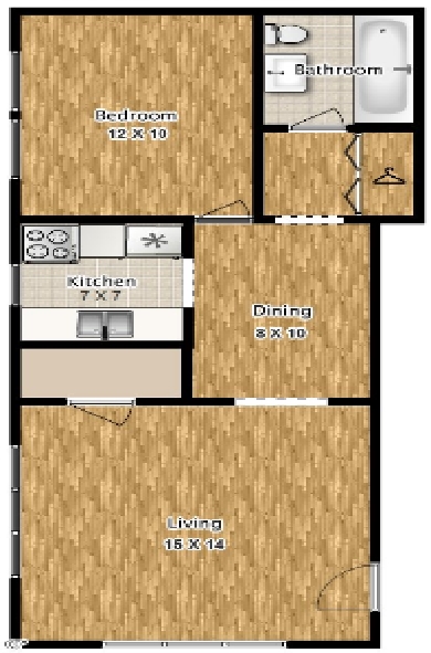 1BR/1BA - The Alamo