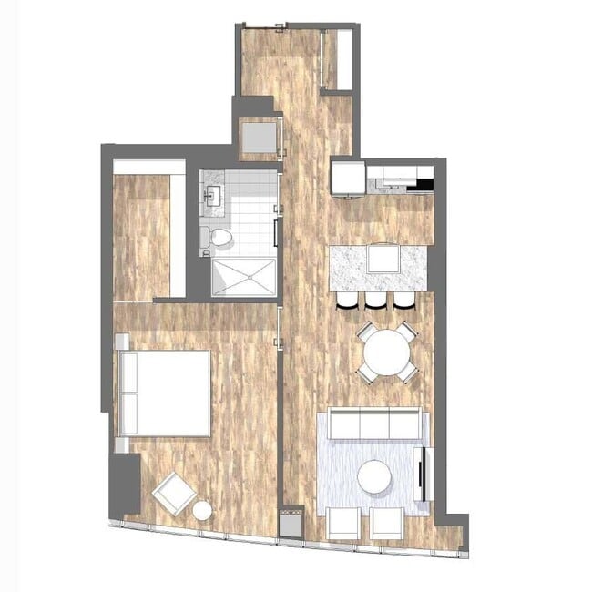 Floorplan of the Condo on 42nd Floor - 515 Church St