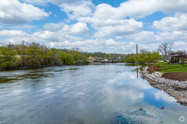 The 200-mile-long Fox River borders East Dundee and offers plenty of outdoor activity.